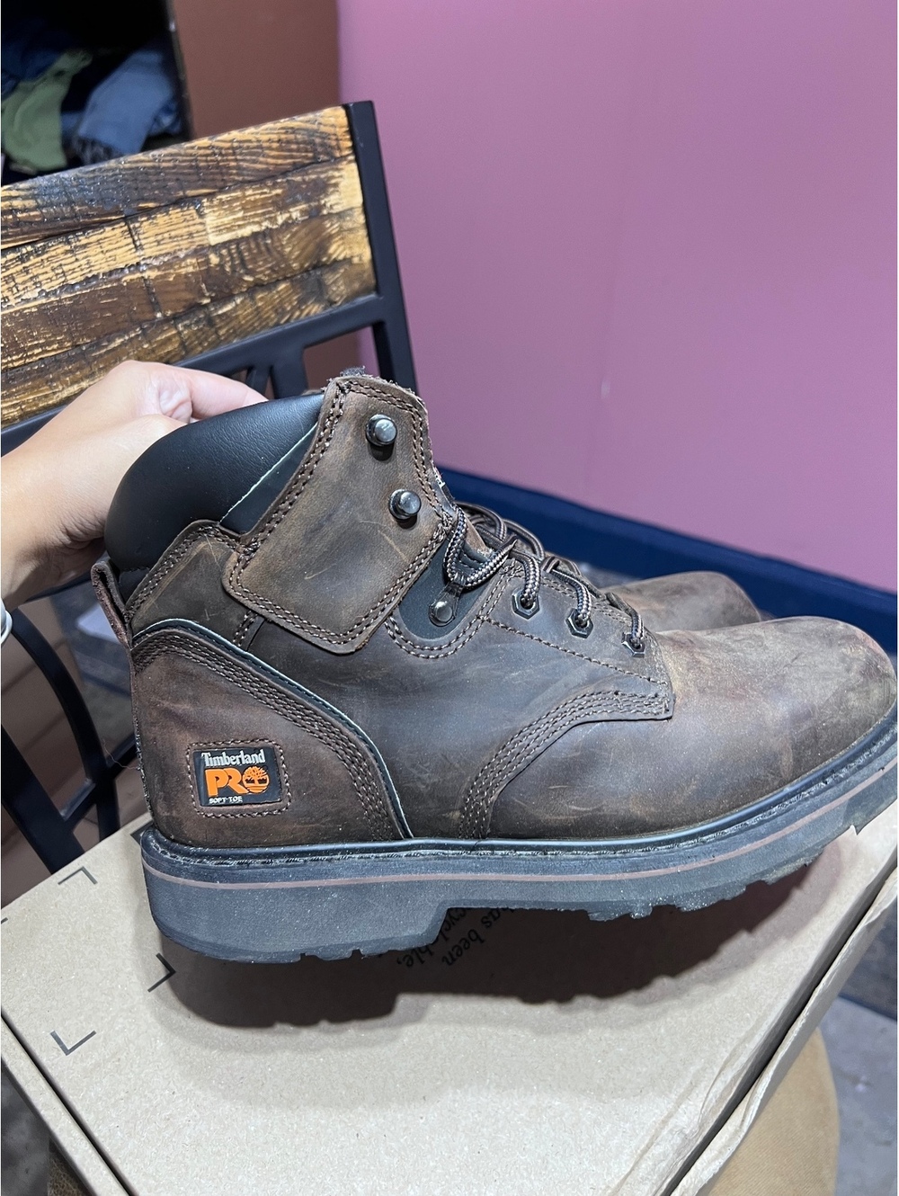 Timberland PRO Men's Brown Work Boots Size 9.5M